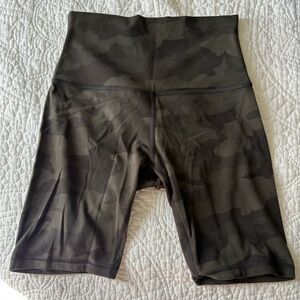 Lululemon Camo High-Waisted Biker Shorts